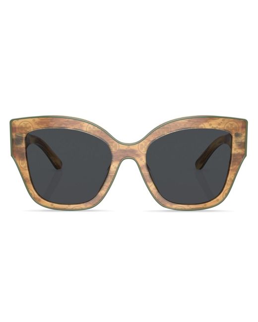 Tory Burch logo-print cat-eye frame sunglasses