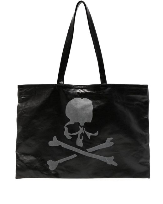 Mastermind World skull-print leather tote bag