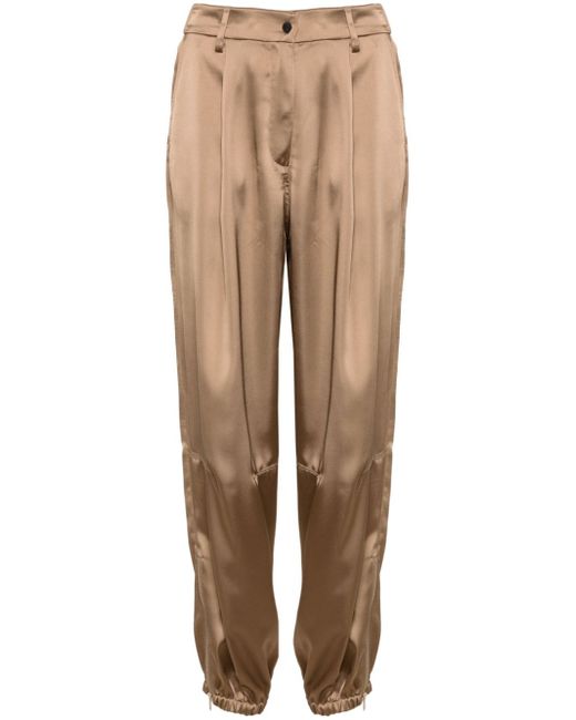 Herno satin tapered trousers