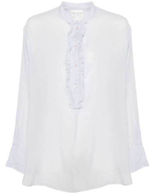 Forte-Forte ruffled long-sleeve blouse