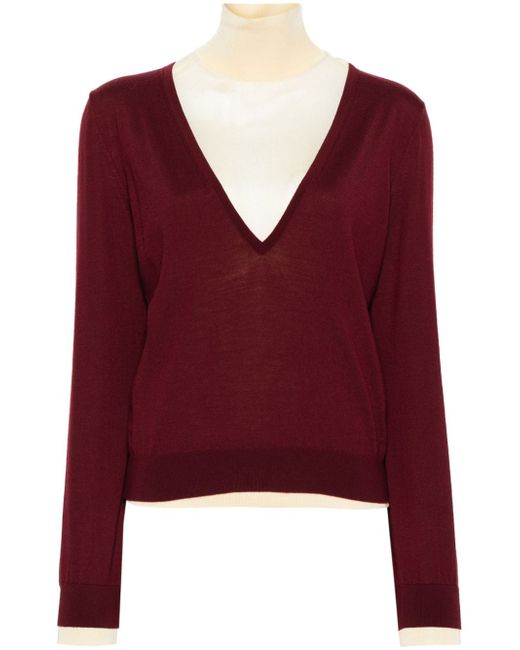 Tory Burch double-layer mock-neck jumper