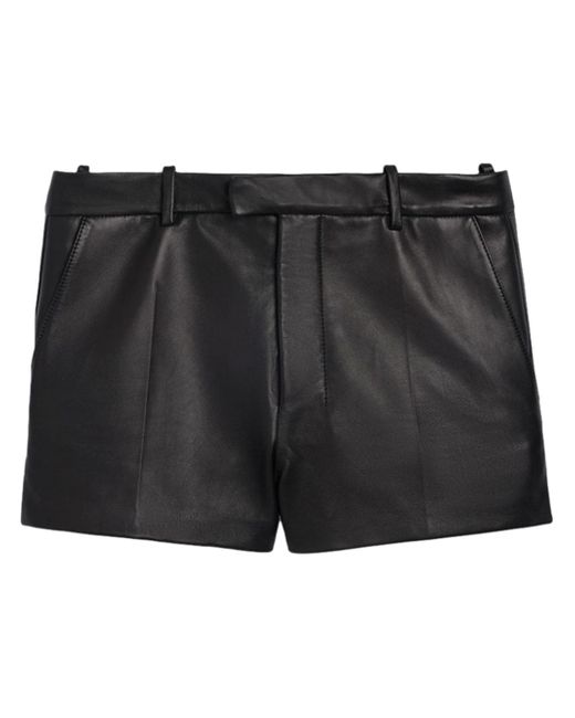 AMI Alexandre Mattiussi leather tailored shorts