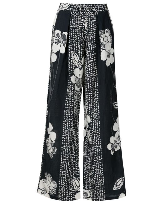 Amir Slama floral-print straight-leg trousers