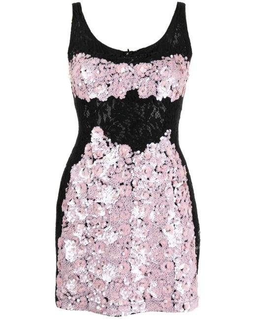 Cynthia Rowley lace sequinned minidress