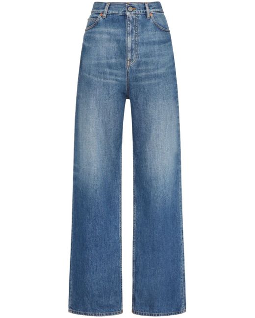 Valentino Garavani wide-leg cotton jeans