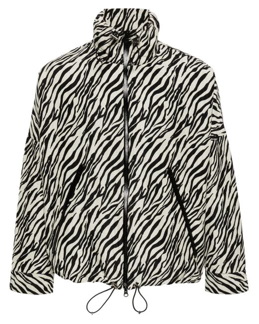 Song For The Mute zebra-print zip-up jacket