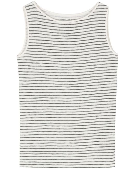 Majestic Filatures striped ribbed tank top
