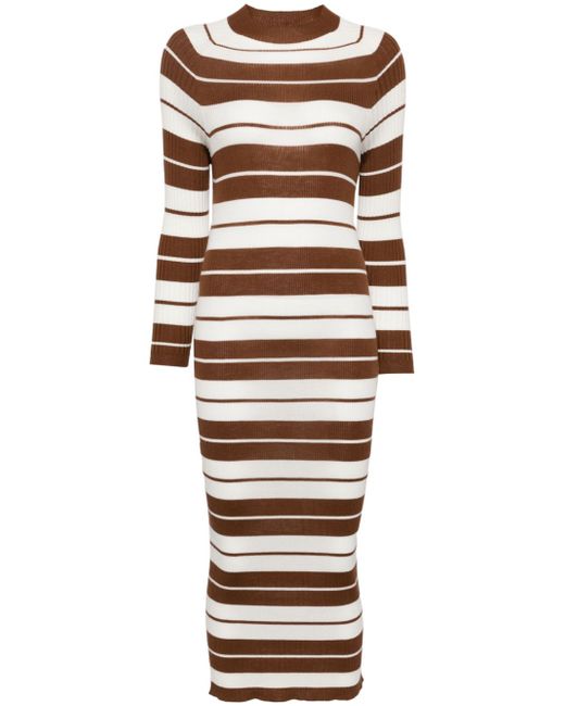Meryll Rogge striped long-sleeve dress