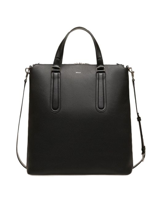 Bally logo-stamp leather tote bag