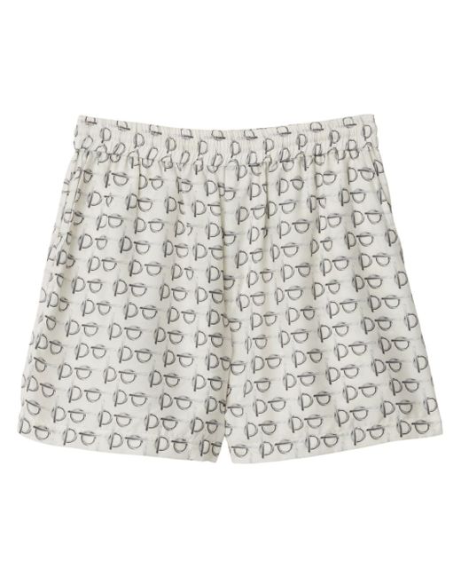 Burberry toggle-print silk shorts