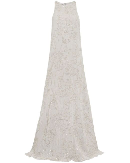 Brunello Cucinelli sequinned sleeveless maxi dress