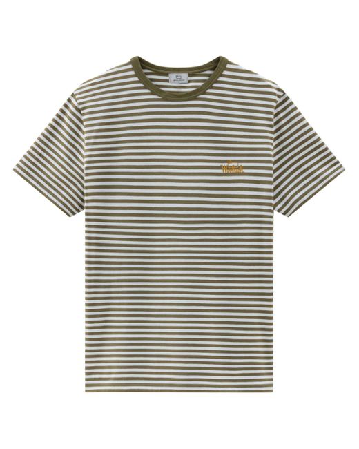 Woolrich striped cotton-blend T-shirt