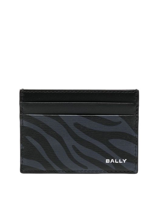 Bally zebra-print leather card holder