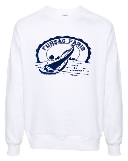 Fursac flocked-logo sweatshirt