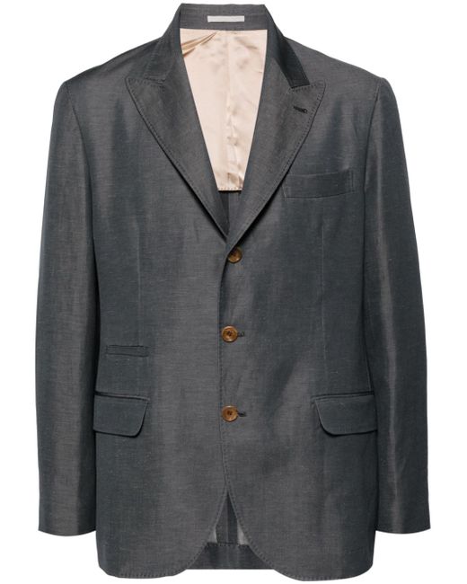 Brunello Cucinelli single-breasted wool-blend blazer