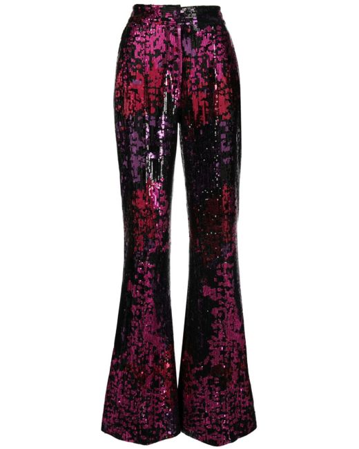 Elie Saab sequin-embellished flared trousers