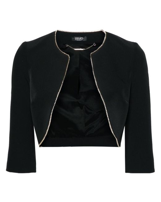 Liu •Jo rhinestone-embellished cropped jacket
