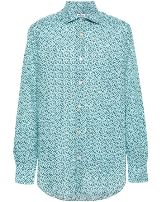 Kiton floral-print shirt