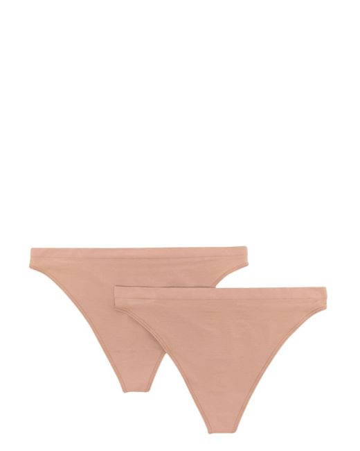 Wolford seamless high-cut thongs pack of two