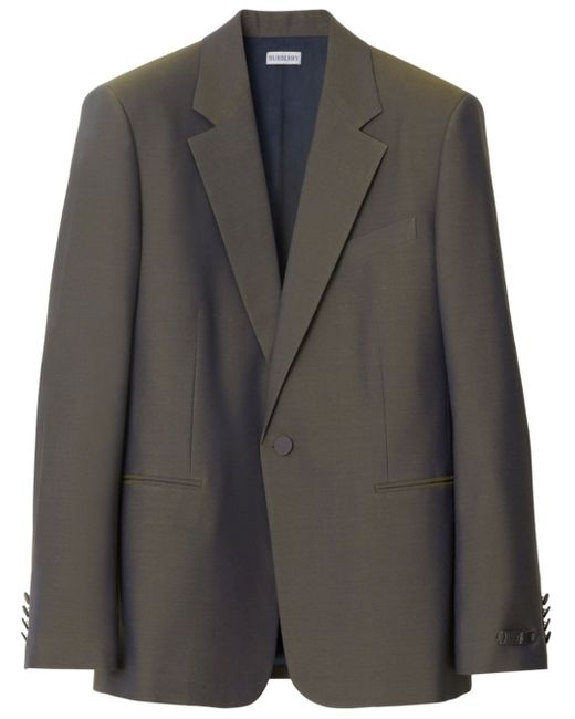 Burberry iridescent-effect wool blazer