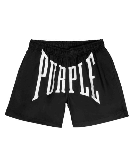 Purple Brand logo-print shorts