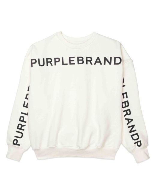Purple Brand logo-print sweatshirt
