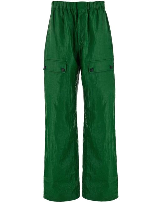 Ferragamo wide-leg linen cargo trousers