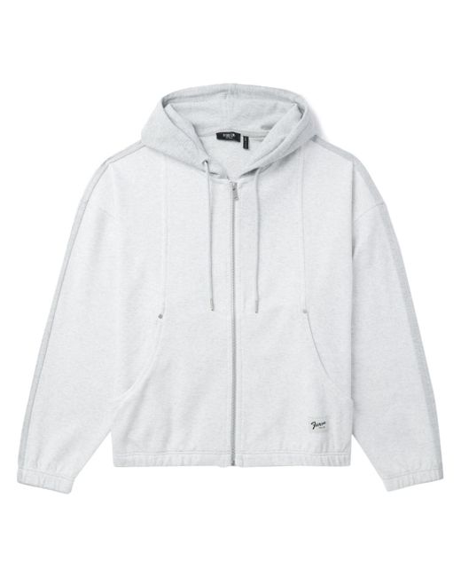 Five Cm logo-appliqué zip-up hoodie