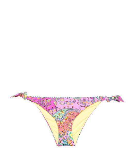 Twin-Set paisley-print thong bikini bottoms