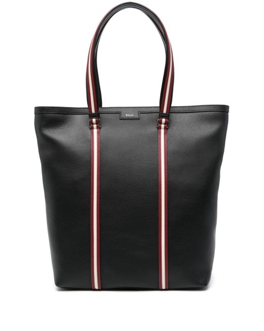 Bally Code grained leather tote bag