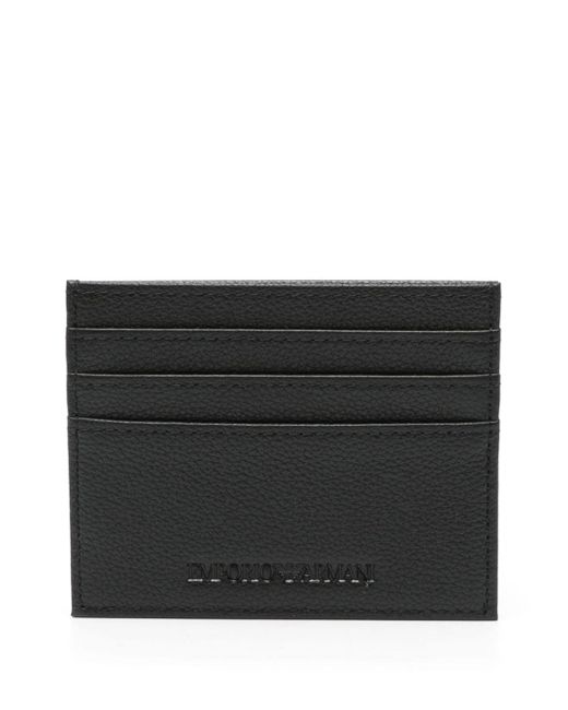 Emporio Armani debossed-logo leather cardholder
