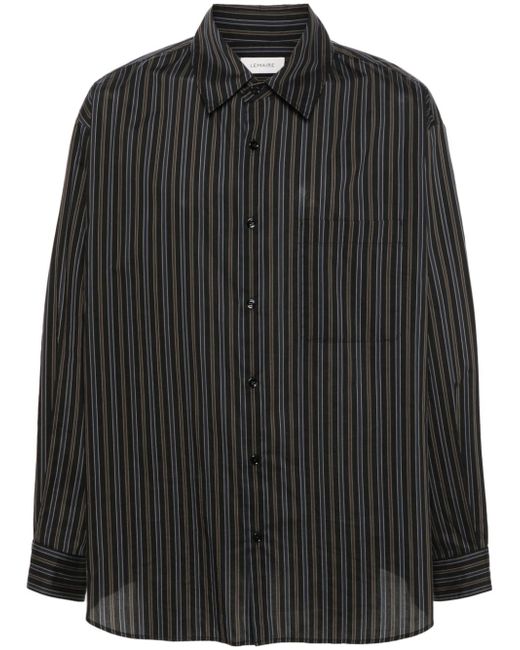 Lemaire long-sleeved striped shirt