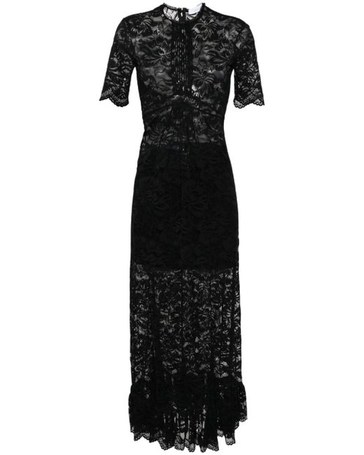 Rabanne floral-lace maxi dress