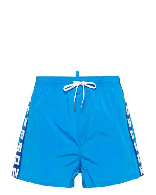 Dsquared2 logo-straps elasticated-waistband swim shorts