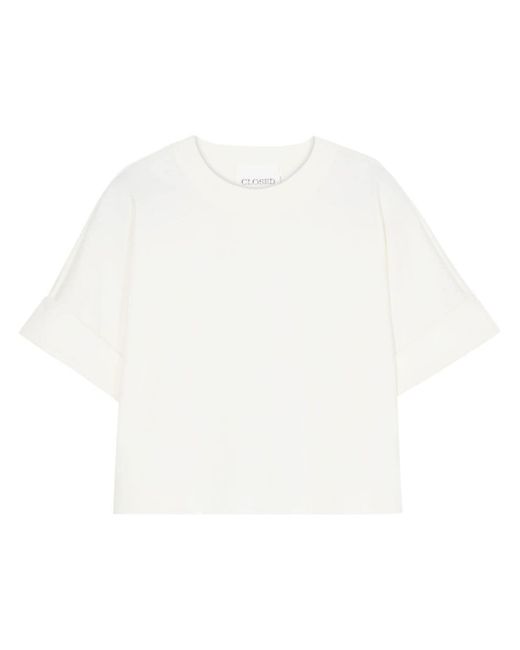 Closed cropped T-shirt
