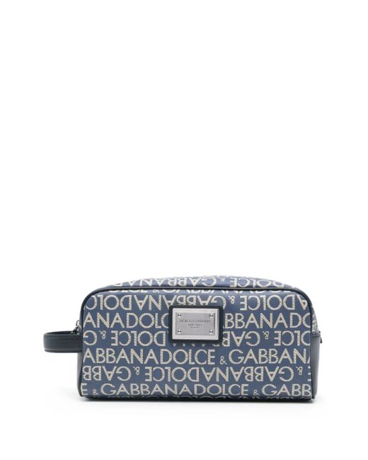 Dolce & Gabbana logo-jacquard wash bag
