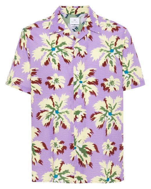 PS Paul Smith floral-print seersucker shirt