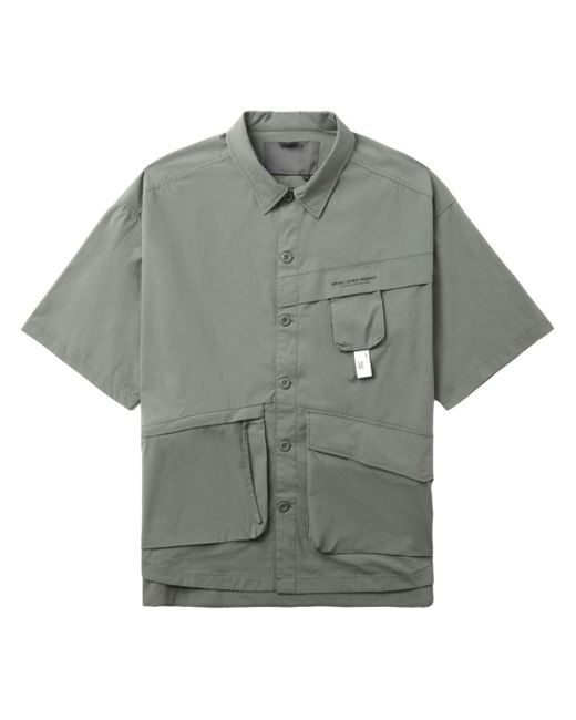 Musium Div. cargo-pocket cotton-blend T-shirt