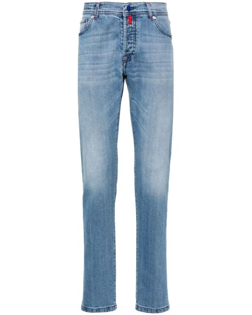 Kiton mid-rise tapered-leg jeans