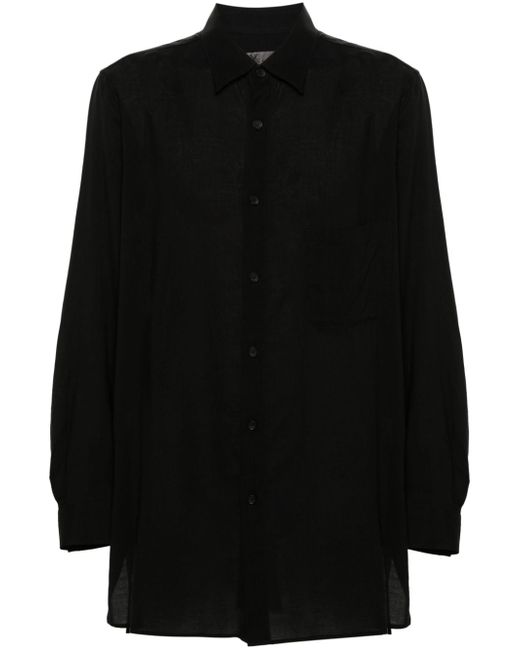 Y's patch-pocket button-up shirt