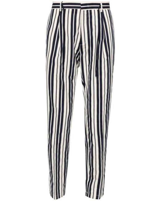 Manuel Ritz striped pleat-detailed trousers