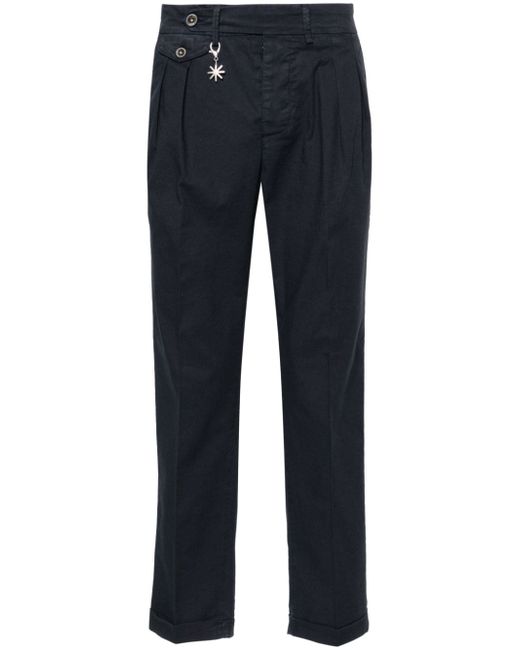 Manuel Ritz mid-rise twill chino trousers