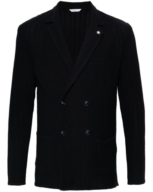 Manuel Ritz double-breasted knitted blazer