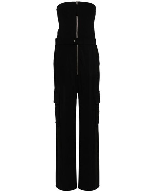 Thom Krom strapless zipped wide jumpsuit