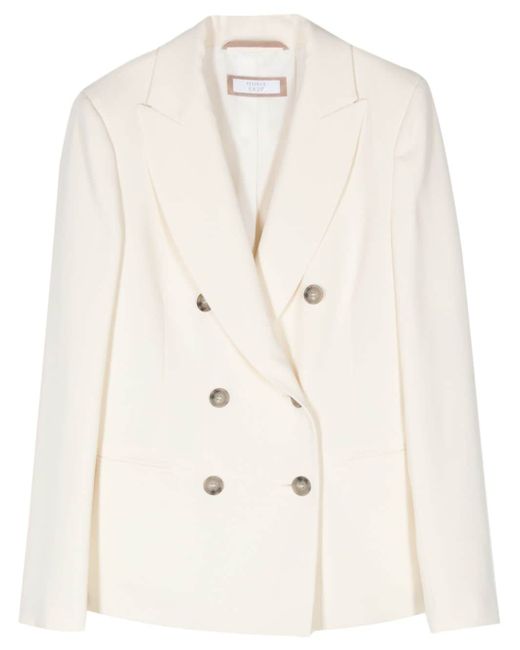 Peserico double-breasted crepe blazer