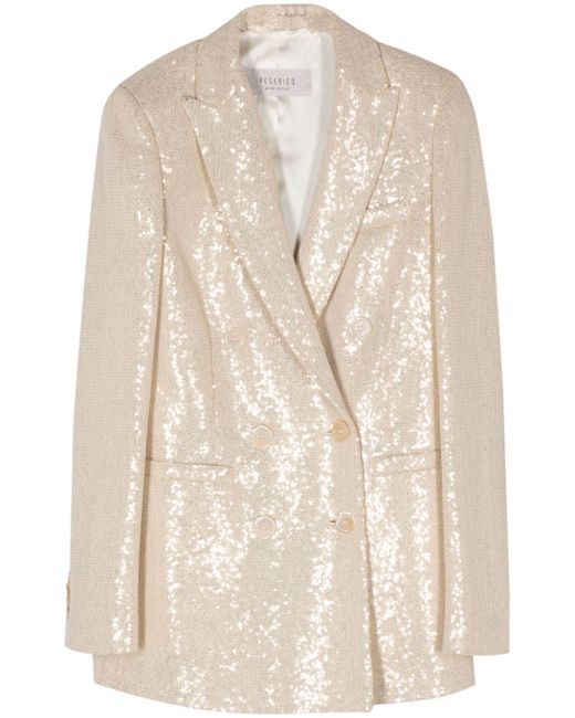 Peserico double-breasted sequin blazer
