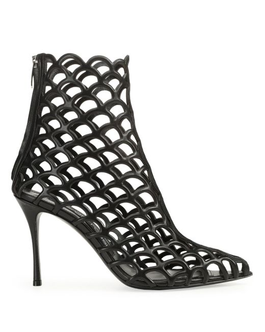 Sergio Rossi SR Mermaid 90mm perforated ankle boots