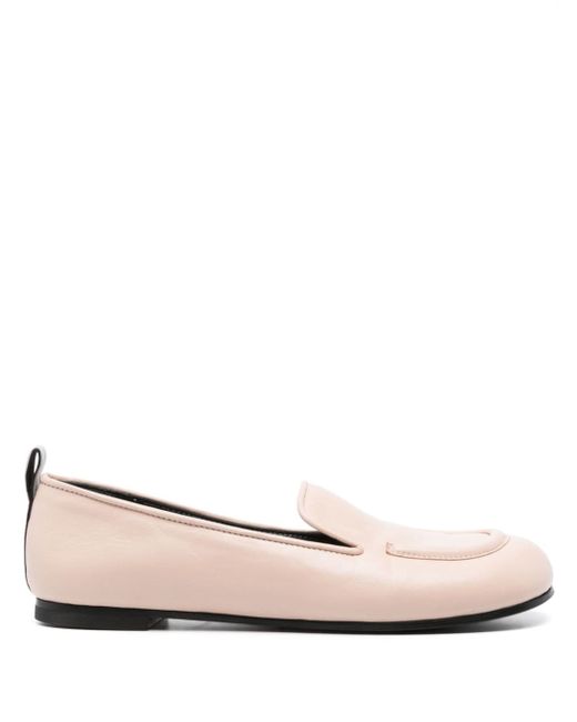 Premiata square-toe leather ballerina shoes