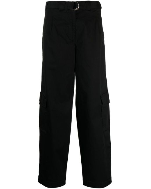 Lacoste high-waisted wide-leg cargo trousers