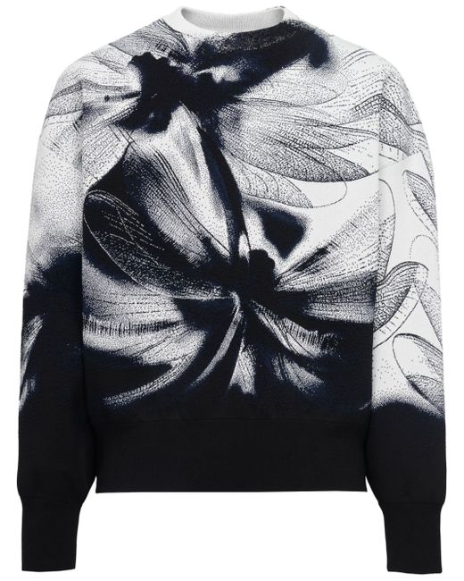 Alexander McQueen Dragonfly-print crew-neck sweatshirt